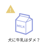犬に牛乳はだめ?