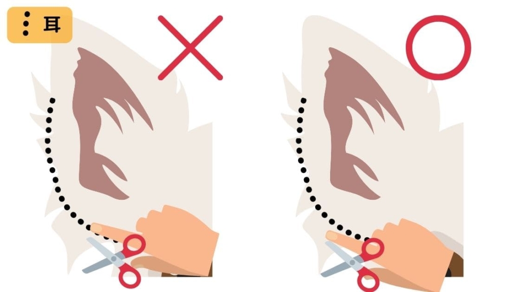 チワワの耳の外の毛をカットするときに、耳を切らない方法

